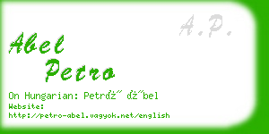 abel petro business card